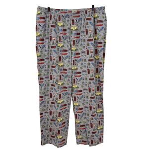 LL Bean Men’s XXL Camping Print Print Lounge Pants Logo Sleep Pajama Bottoms